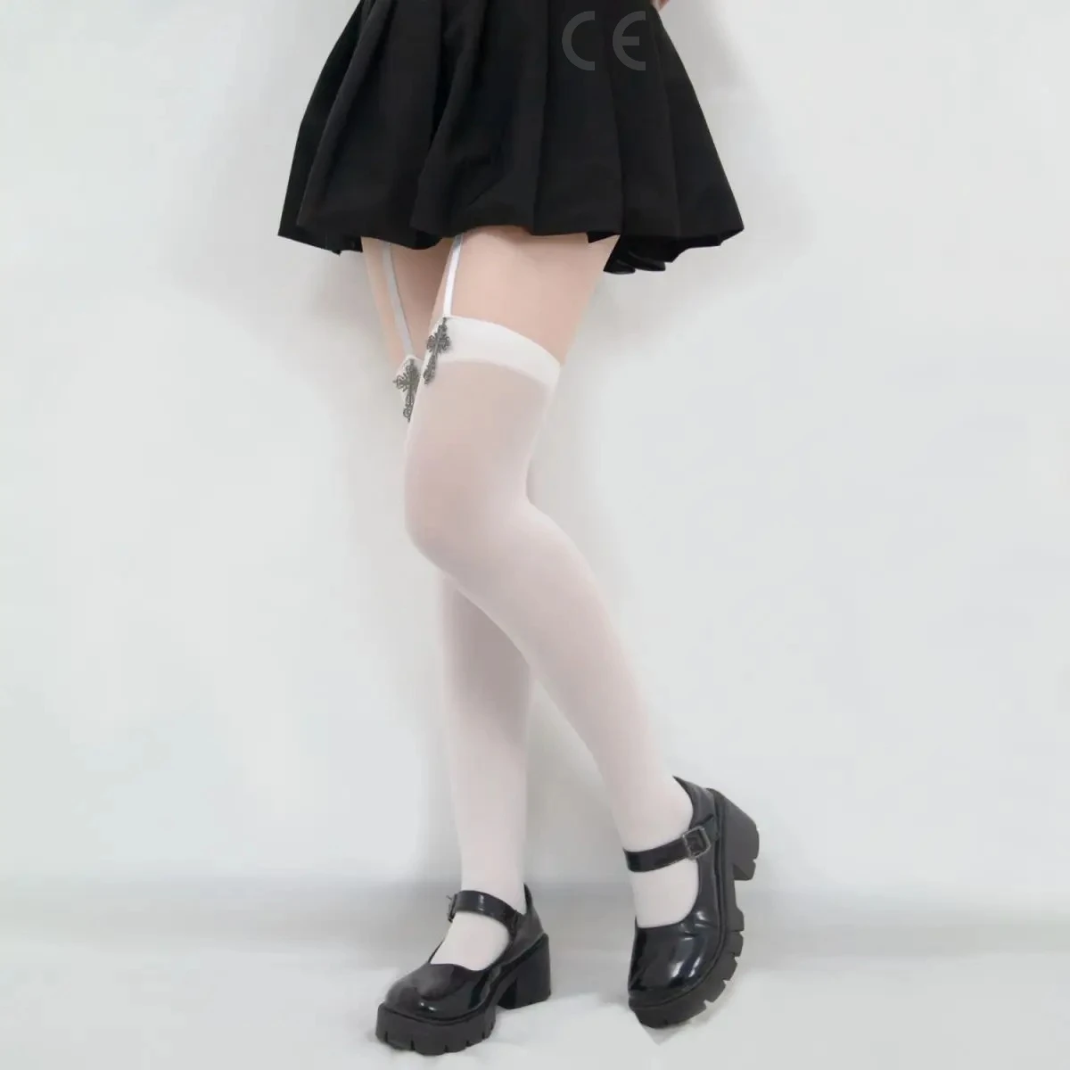 Gothic Cross Decoration Tight for Women Stockings 1/2pairs