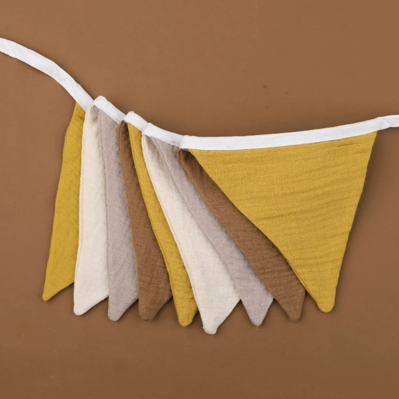 Banderole triangulaire en coton pour nouveau-né, accessoire de photographie, guirxiété pour chambre de bébé, fête préChristophe, sensation de pendentif