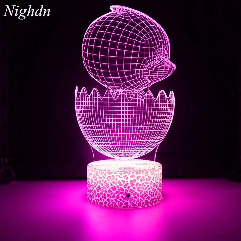 

Nighdn Chick Night Light for Kids 7 Color Changing Acrylic Nursery Bedside Night Lamp for Baby Children Toddlers Cute Gift