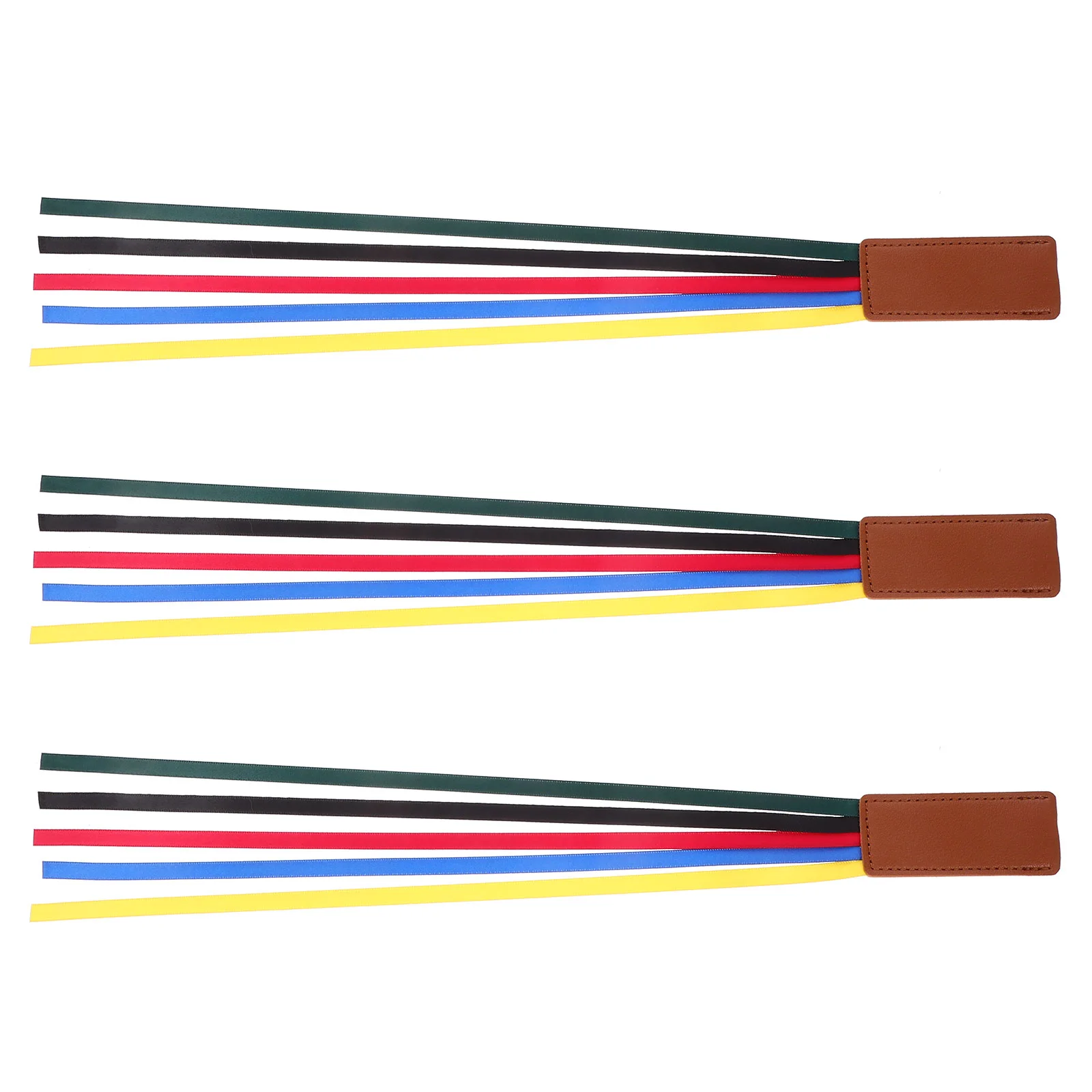

3pcs Ribbon Key Fob Bible 5- Page Ribbon Markers, Artificial Key Fob with 5 Colorful Ribbons for Books