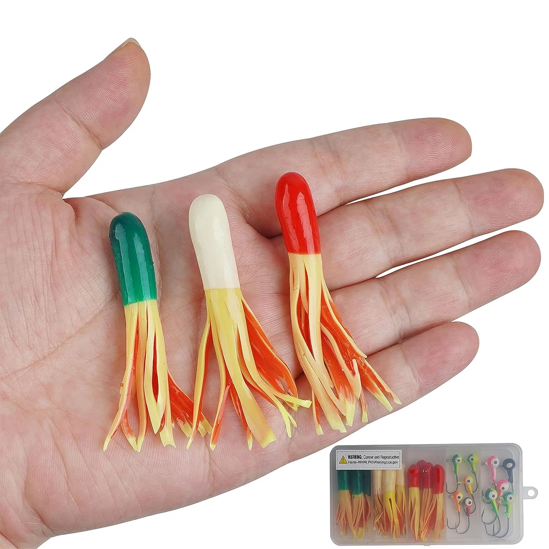 25Pcs Tube Jig Heads Crappie jig Octopus Skirts tube bait Fishing Lure Gear  artificial baits Saltwater Panfish Bass Fishing jig - AliExpress