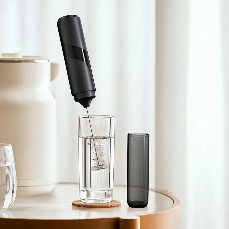 Electric milk frother, coffee mixer, mini milk frother, cappuccino mixer, cooking tool, egg mixer, egg beater 3
