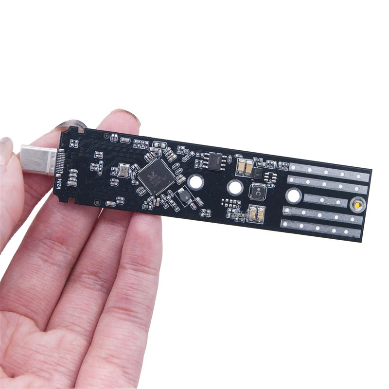 Dual Protocol M2 to USB C / USB 3.0 Adapter Converter for M/B+M Key NVME SSD B+M Key NGFF M.2 SATA SSD USB Type C Riser RTL9210B