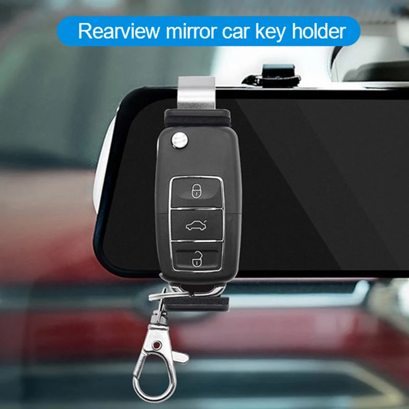 

1XCar Sun Visor Clip Holder 47-68mm Gate Remote for Garage Door Control Car Keychain Barrier Universal Opener Quick Installation