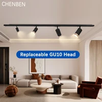 Track Light LED GU10 Bulb Spotlights Fixture Clothing Store Decor Renovation Shop Rail Ceiling Lamp Home Kitchen Led Track Lamp 1