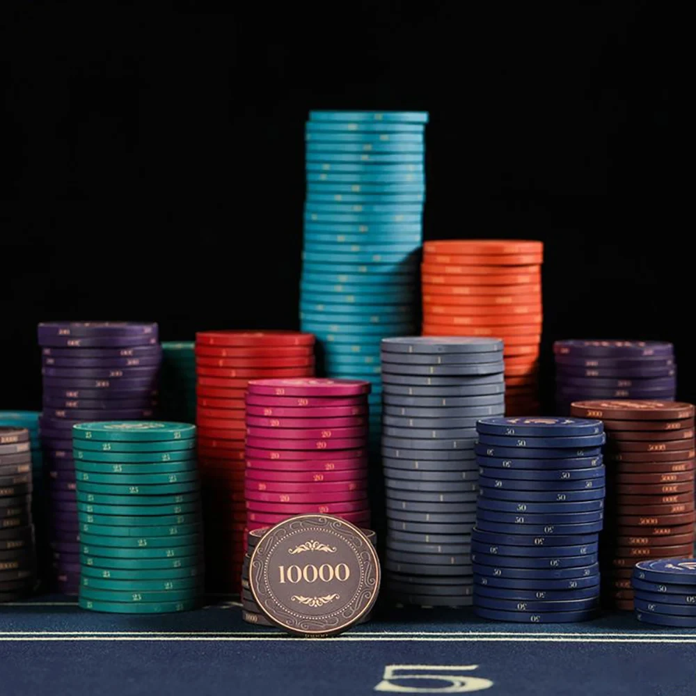 Poker Chips 10PCS Ceramic Texas Hold'em 39MM