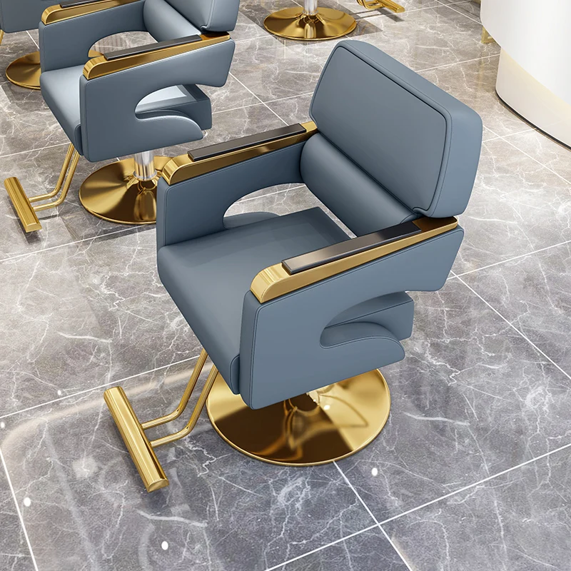 Aesthetics Professional Barber Chairs Makeup Hairdressing Cosmetic Barber Chair Manicure Simple Sedia Girevole Furniture HY