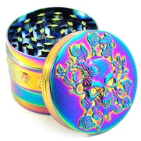 Rainbow Skull Grinder 4 Layer Manual Hand Dried 51.5mm Spice Metal Grindering Kitchen Gift 1