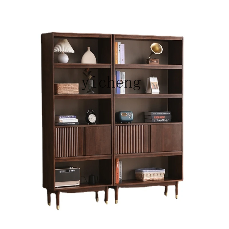 

Zc Solid Wood Bookcase Home Display Cabinet Modern Simple Home Wall Shelf Study Bookshelf