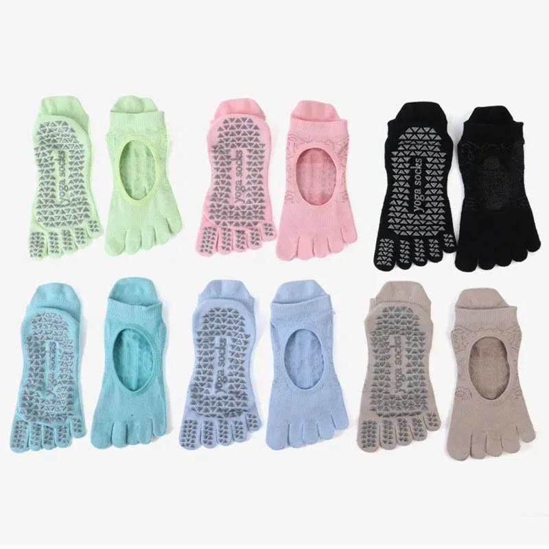 Five Toed Yoga Socks Women Half Toe Pilates Socks