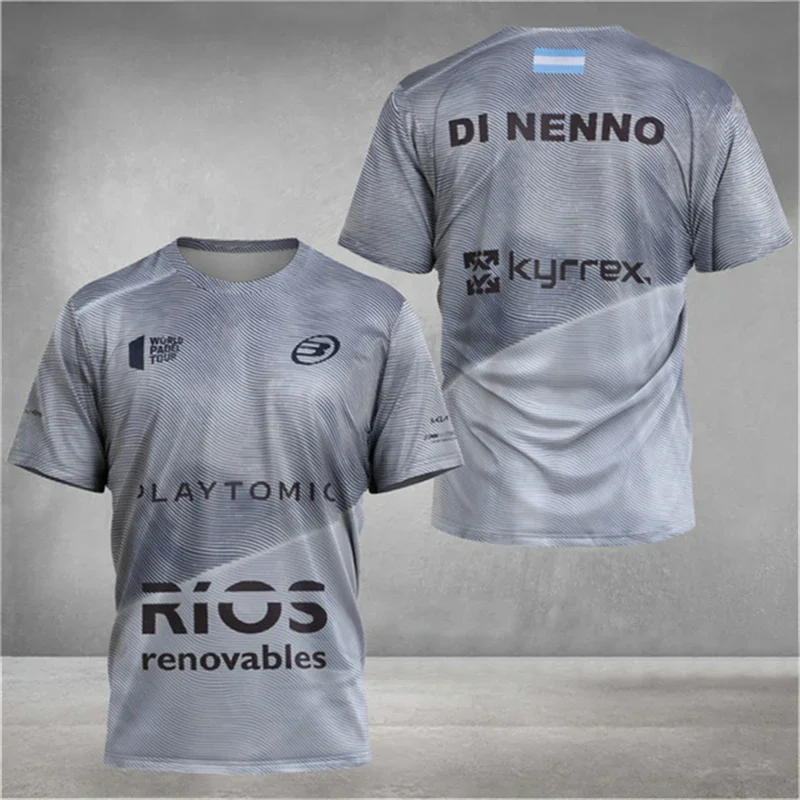 Fashion Trend Men's T-shirt Fan Badminton Tennis Breathable Fast Drying Fitness Short Sleeve Summer Casual Sports Fashion O Coll
