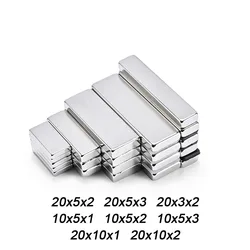 Ultra - Powerful Neodymium Block Magnet - Super Strong Permanent Magnet - 100pcs (20x10x1mm)