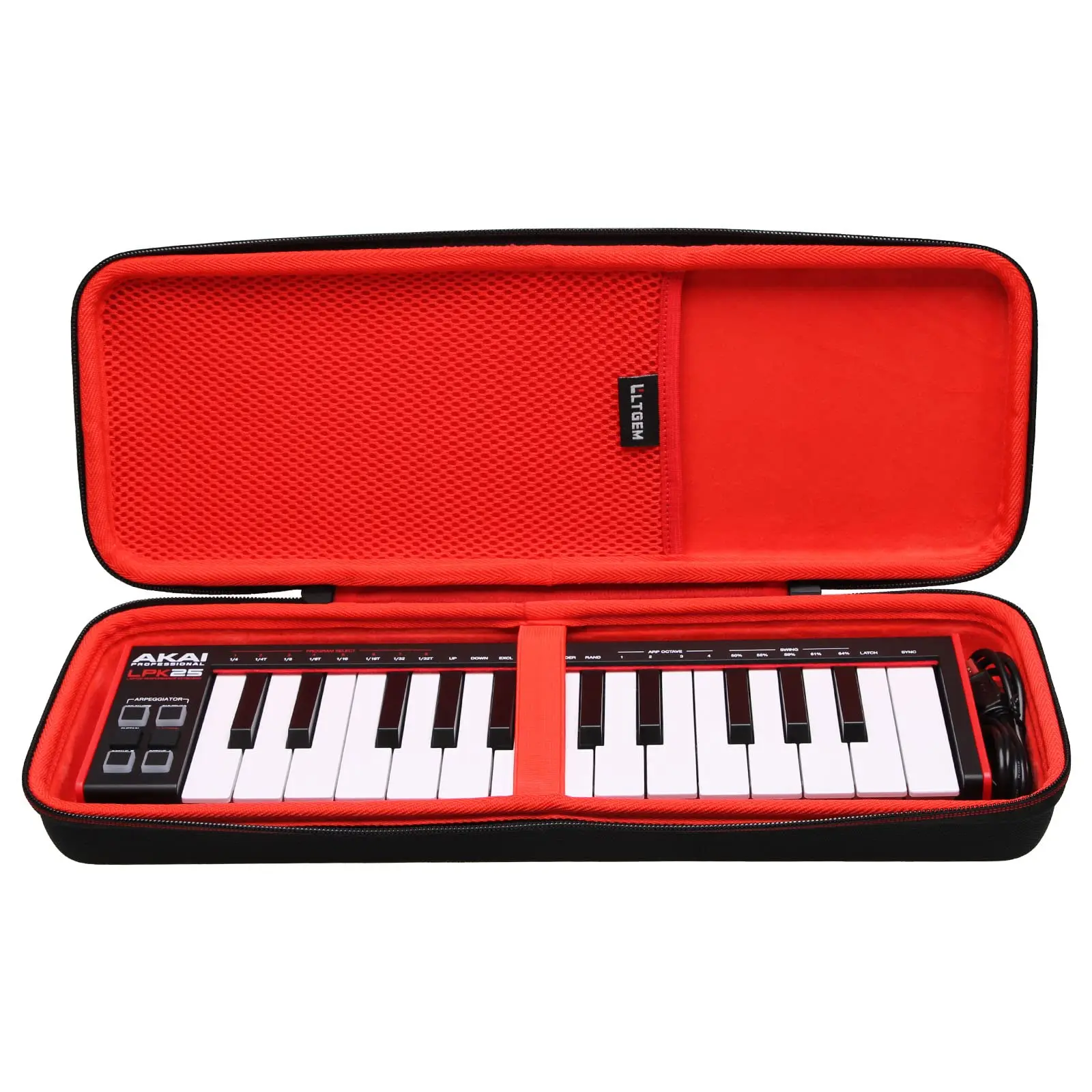 LTGEM Travel Hard Carrying Case for AKAI Professional LPK25 - USB MIDI Keyboard Controller(New Model)