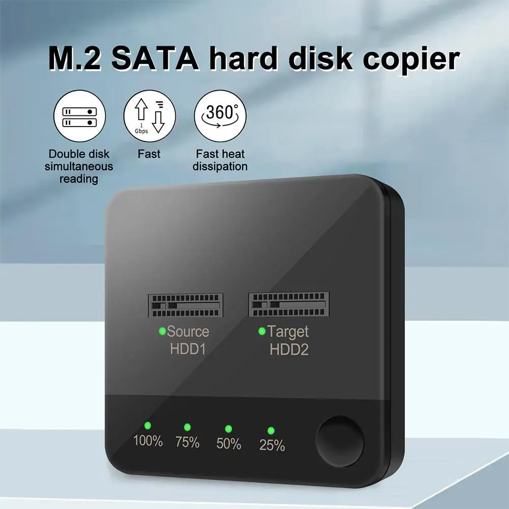 M.2 Sata Hard Disk Copier Dual-Bay Ngff Ssd Enclosure Dock Station Offline Clone M.2 Sata Solid State Drive Reader