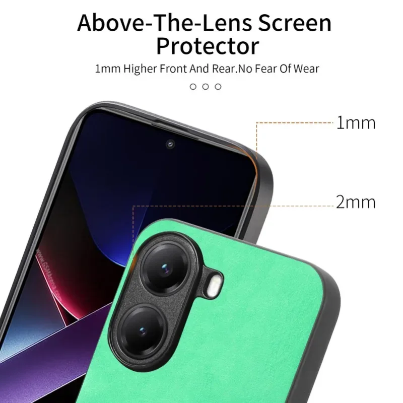 Luxury Retro Business PU Leather Magnetic Shockproof Protective Back Cover