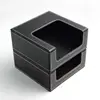 PU Leather Square Cocktail Napkin Holder Paper Serviette Dispenser Tissue Box 11UA 5