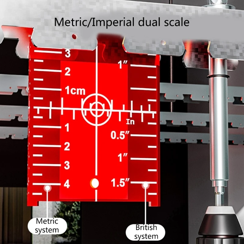 Enhanced Brightness Magnetic Floor Laser Target Plate with Base