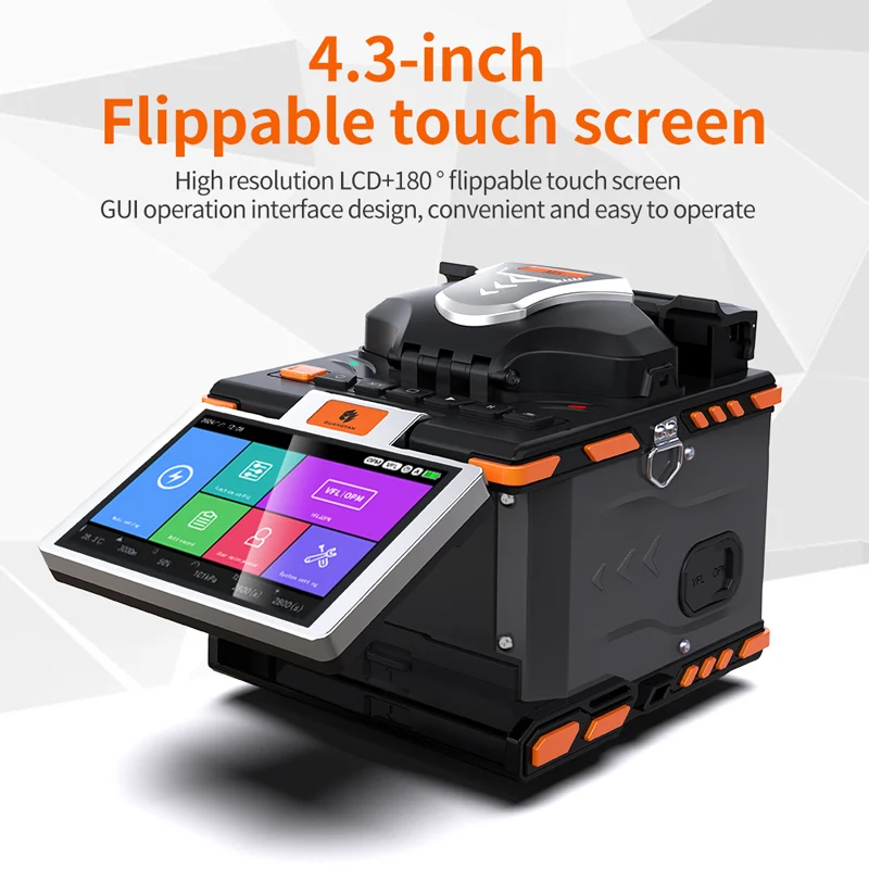 M5 Optical Fiber Fusion Splicer, FTTH Fiber Optic Splicing Machine, Support Multiple Languages