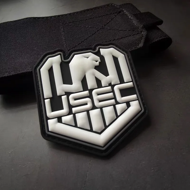 Parches de goma de oso de PVC 3D, insignia de garra de oso USEC