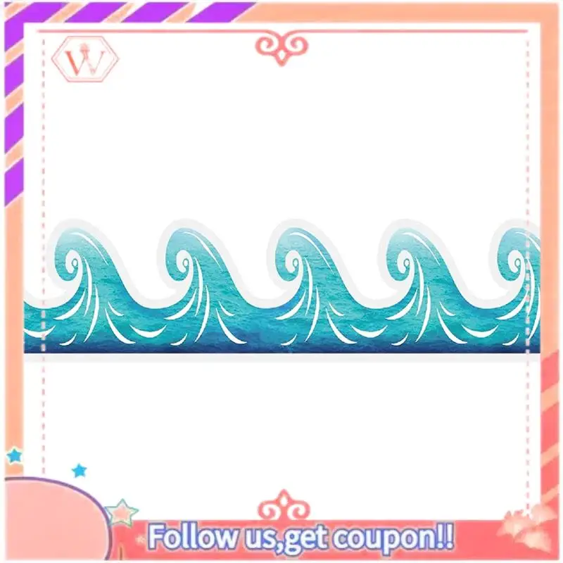 Upgraded Ocean Wave Bulletin Board Border Sticker Classroom Blackboard Bulletin Board Decorative Paper Self-Adhesive Border Trim