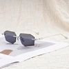 Maske H63 Rimless Fashion Sunglasses Designer Germany Alloy Irregular High Quality High Street Personalized Uv400 Eyeglasses