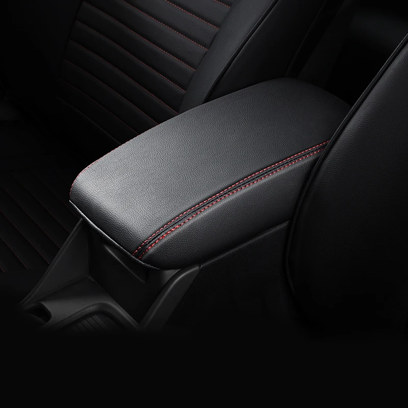 

Pu Leather Car Armrest Box Cover Accessories For Audi Q2 2016 2017 2018 2019