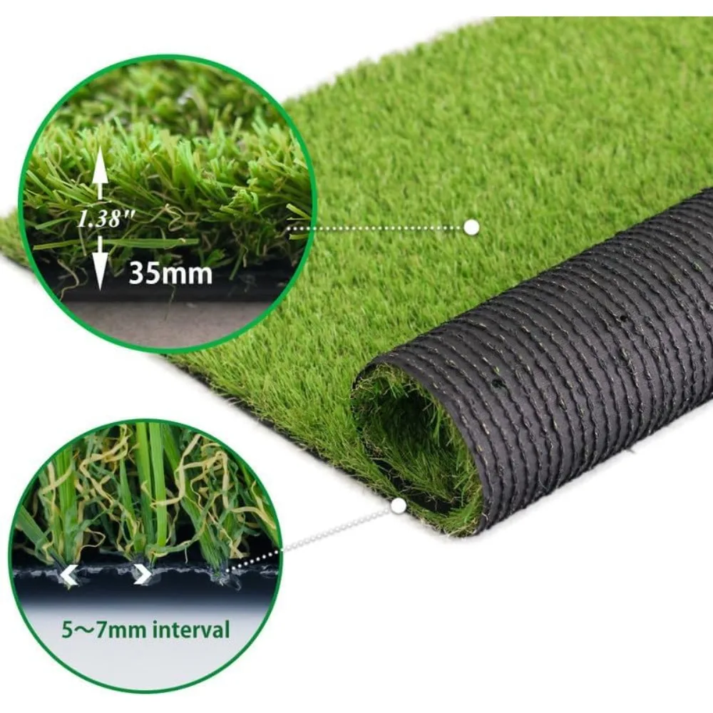 Artificial Grass Thick Turf, Multi-use Fake Pet Grasses Indoor/Outdoor Rug Synthetic Lawn Carpet,Faux Grass Landscape