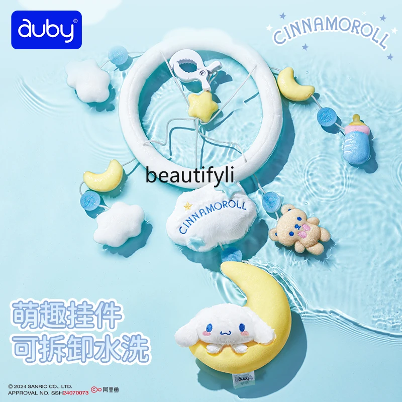 Baby bedside music rotating rattle newborn hanging cloth soothing toy