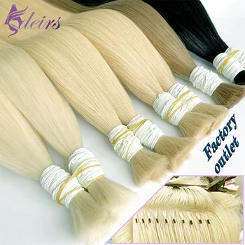 ADEIRS High Quality Bulk Hair Extensions Human Hair 100% Real Natural Hair Black Brown Blonde 613 Color 16-24inch for salon 1
