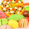 Simulation Kitchen Pretend Toy Wooden Classic Game Montessori Educational Toy For Children Kids Gift Cutting Fruit Vegetable 3