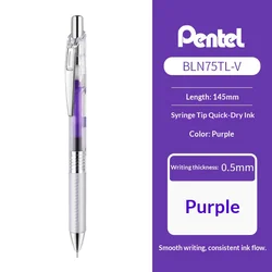 Pentel EnerGel Retractable Aesthetic Gel Pens - Transparent Barrel with Vibrant Water - Based Ink (Purple Gel Pen)