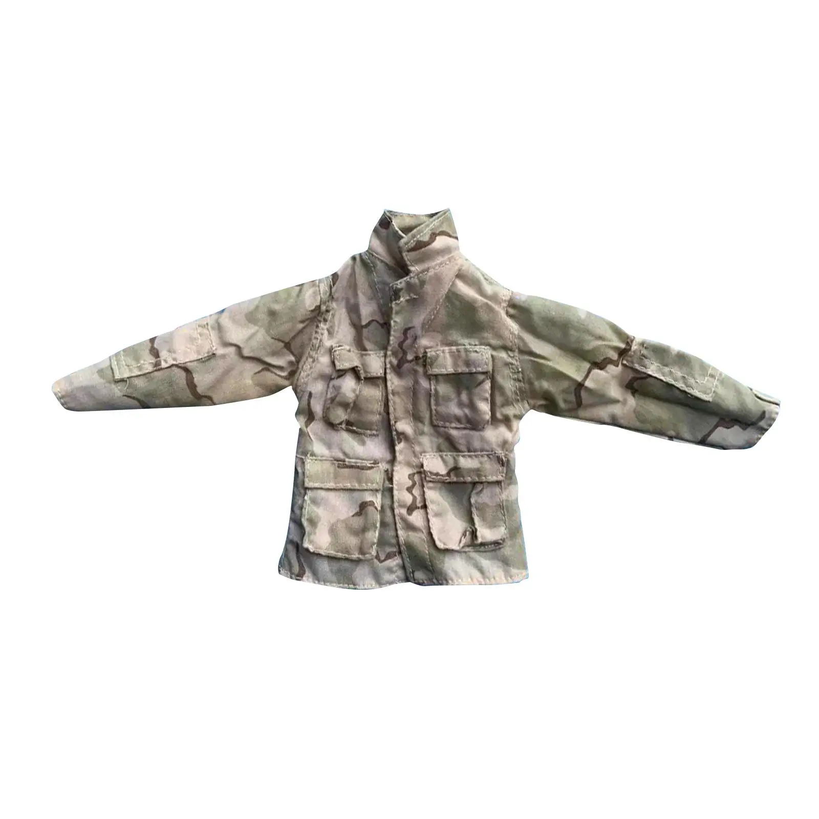 1:6 Scale Men`s Coat Miniature Soldier Costume, Fashion Mini Long Sleeved Coat for 12`` Male Dolls Soldier Figure Accessories