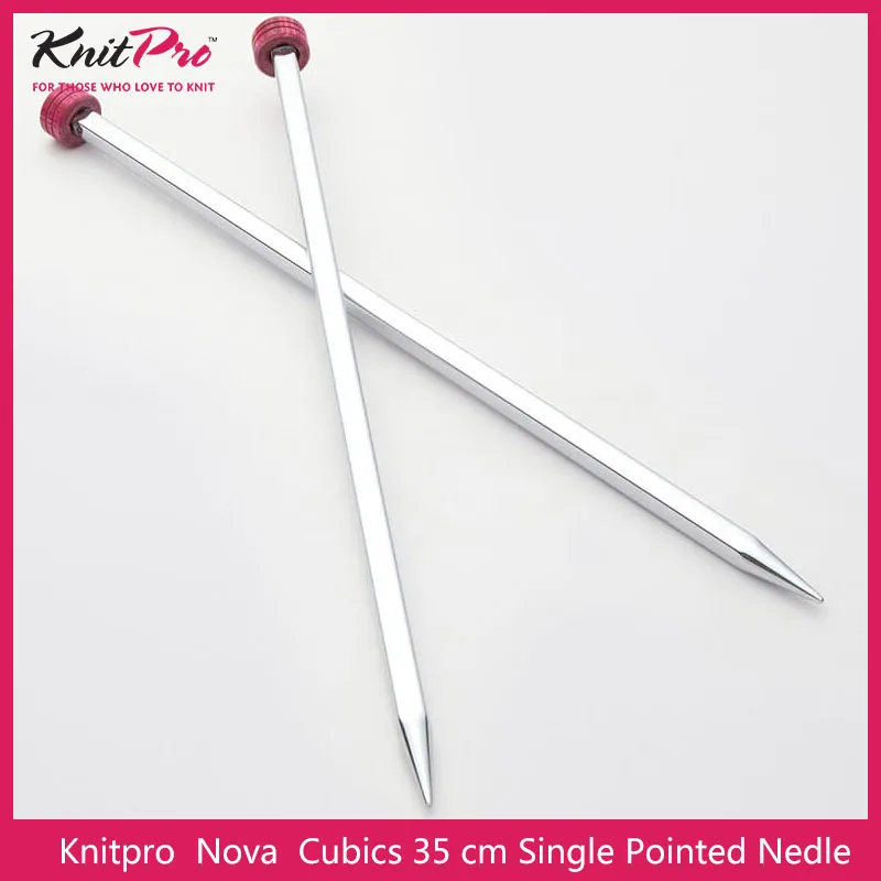 KnitPro Nova Cubics Metal Straight / Single Point Knitting Needles (25cm)