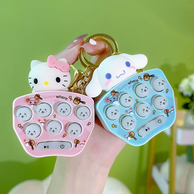 Kuromi Cinnamoroll Mijn Melodie Sleutelhanger Snel Push Spelconsole Opgewaardeerde Vingertop Druk Op De Wedstrijd Knijp Speelgoed Sleutelhanger