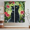 Cat Kitchen Curtains 2 Pcs Set Curtains Living Room Decoration Blackout Window Blinds Customs Free Shipping Products Curls Blind 1