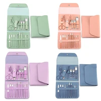 16pcs Nail Cutter Set Stainless Steel Nail Clippers Set With Folding Bag Manicure Cutter Kits Scissors Beauty Tool 2