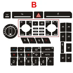 Button Repair Decal Sticker Set for Door Lock and Window Air Conditioner (B)