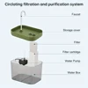 Cat Water Fountain with USB Auto Filter Recirculate Transparent Black Cat Drinker Ultra-Quiet Automatic Pet Drinking Dispenser 3
