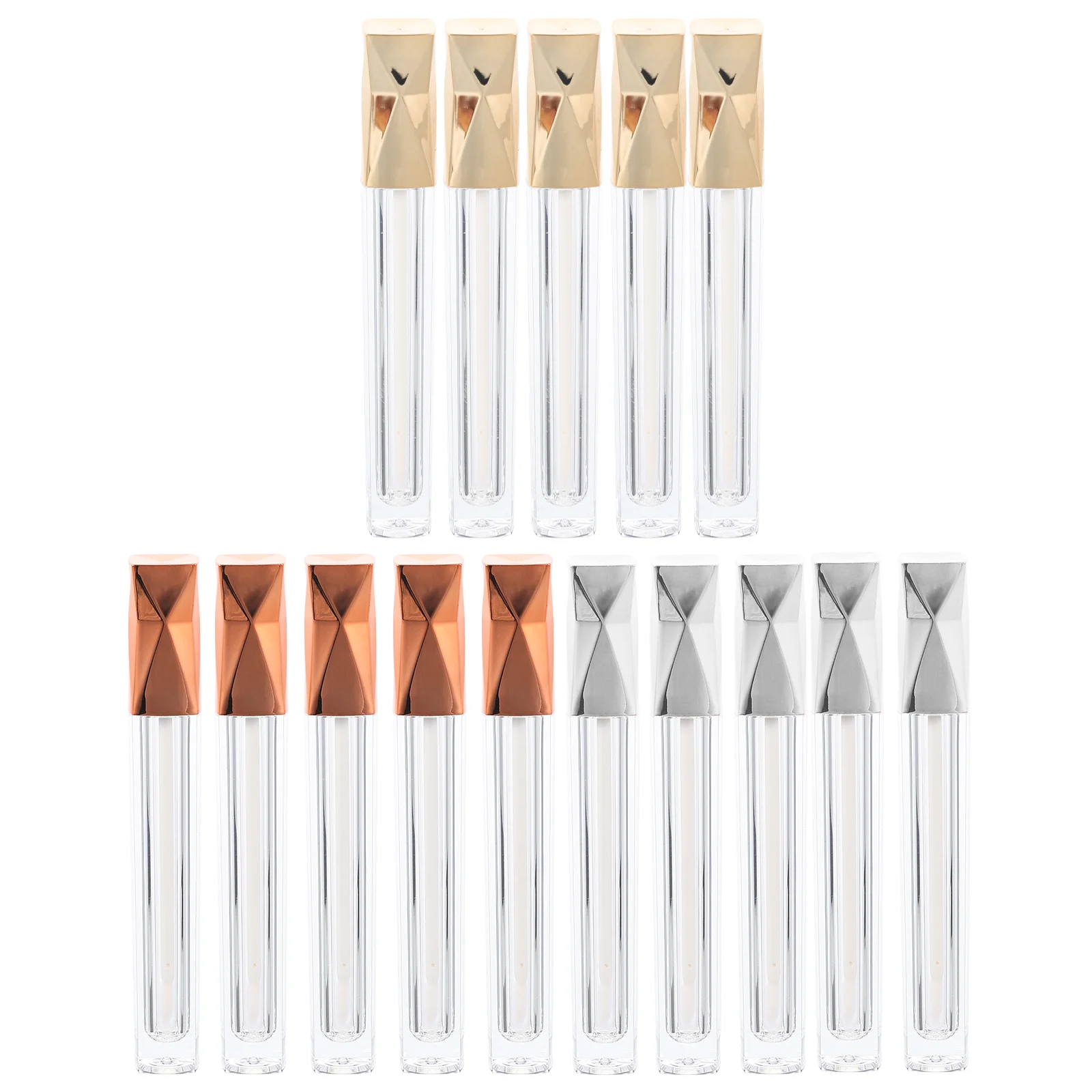 

15 Pcs Lip Stick Container Balms Tubes Lipstick Gloss Tint Lip-glaze Cute Clear