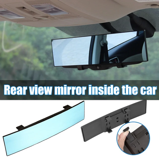 2 Miroirs De Sécurité Convexes 9x16cm - Grand Angle, Tige Souple 16,5cm, Pour Bureau Ou Voiture