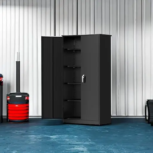 Metal Storage Cabinets 72” Black Garage Steel Storage Cabinet with Doors and Shelves, Metal Tool Cabinet, Steel File Cabinet . 6