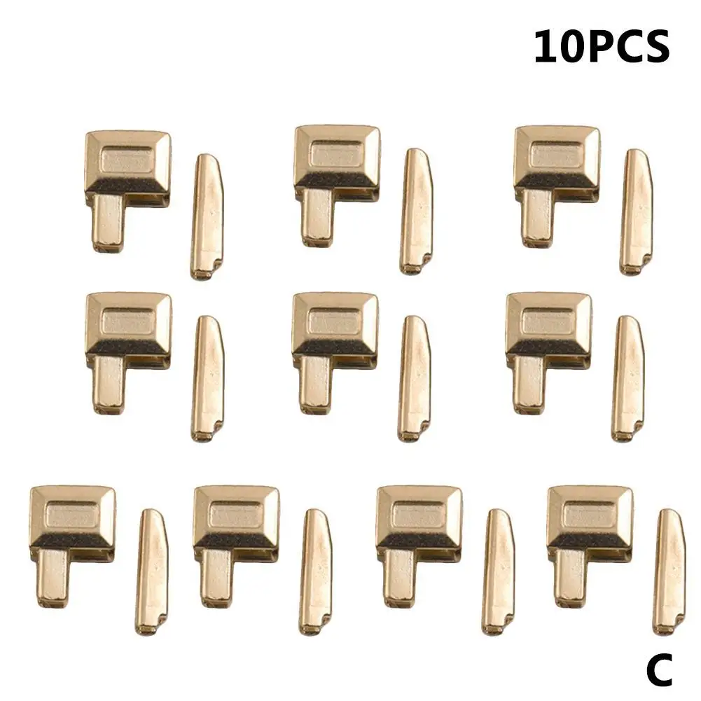 10 Sets Zinklegierung Reparatur Reißverschluss Stopper Schwarz/Silber/Gold Offenes Ende Reißverschluss Stopper DIY Nähen Reißverschluss Zubehör für Kleidung – Detail 11