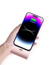  Mini 5000mAh Pocket Power Bank Case Double Interface Fast Charging Portable for 21700 Flat Top Battery Capsule Charging Treasure 