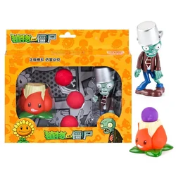 Plants vs Zombies 6 - Piece Toy Set: Cactus, Peashooter, Coconut Cannon & More - Fun Silicone Game Figures, Perfect Birthday Gift (686 - 1E)