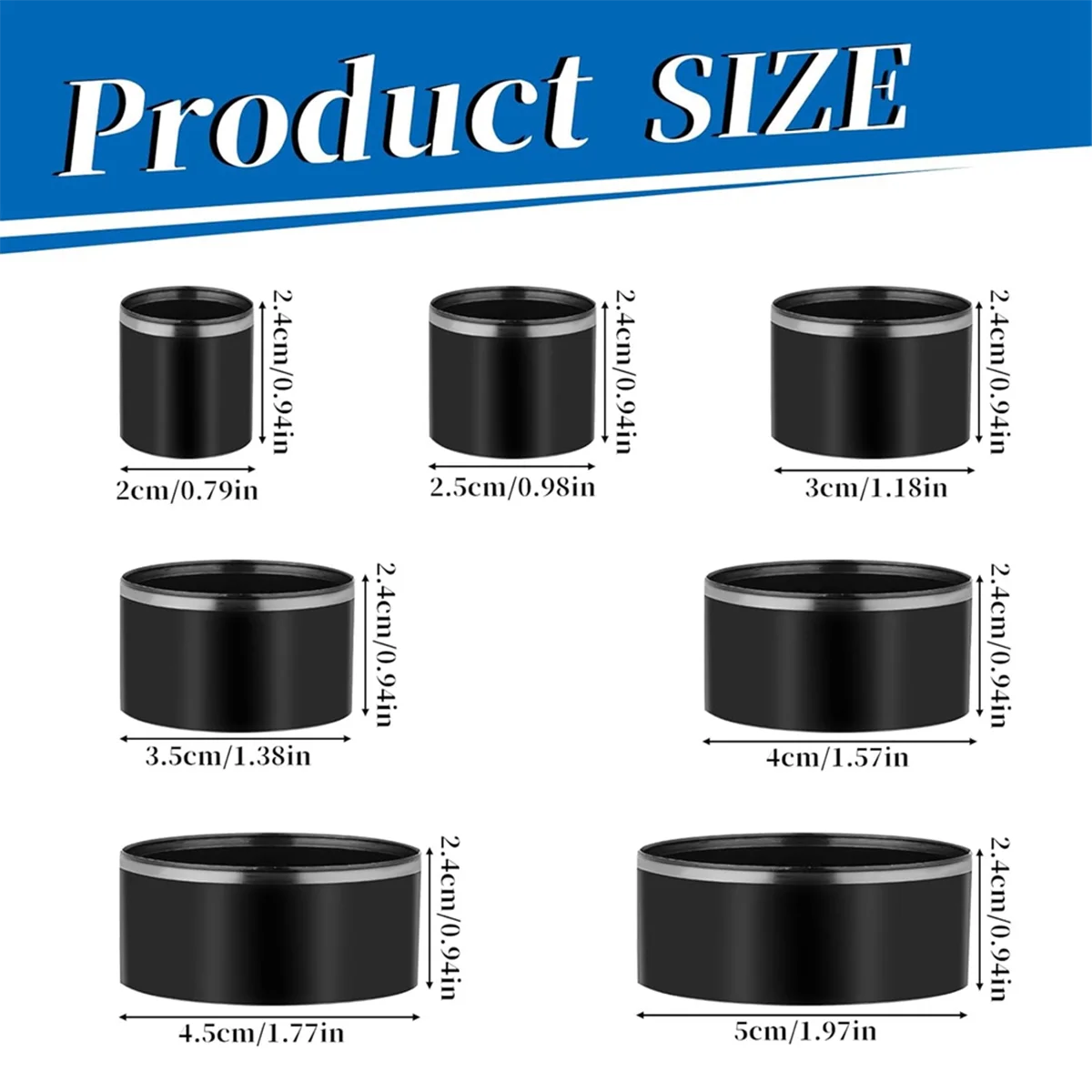 7 Sizes Hole Punch Set Leather Circle Cutter Tool Set Round Hole Punch 20mm-50mm Hollow Cutter Tool