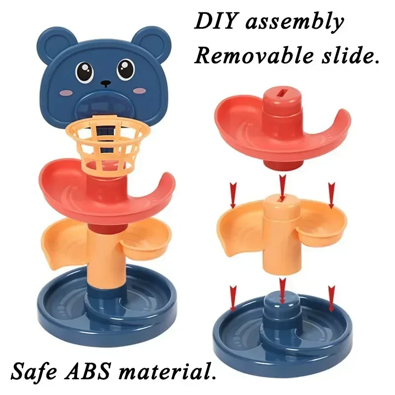 Baby Ball Drop and Rolling Ball Pile Tower Toys Early Educational Toy Rotating Track Toy for Toddler Stacking Toy For Kids Gifts 3