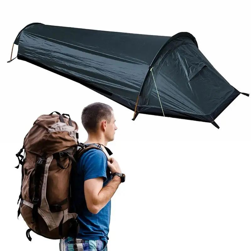 

2020 Ultralight Bivvy Bag Tent Compact Single Person Larger Space Waterproof Sleeping Bag Cover Bivvy Sack For Outdoor Camping