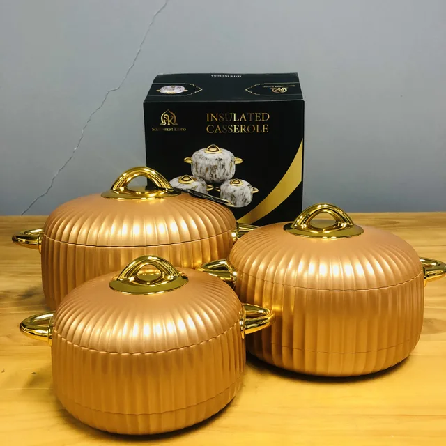 3 db / Set 1/2 /3,5 Liter Hőmegőrzés Ebéddoboz Kör Alakú Tömítés