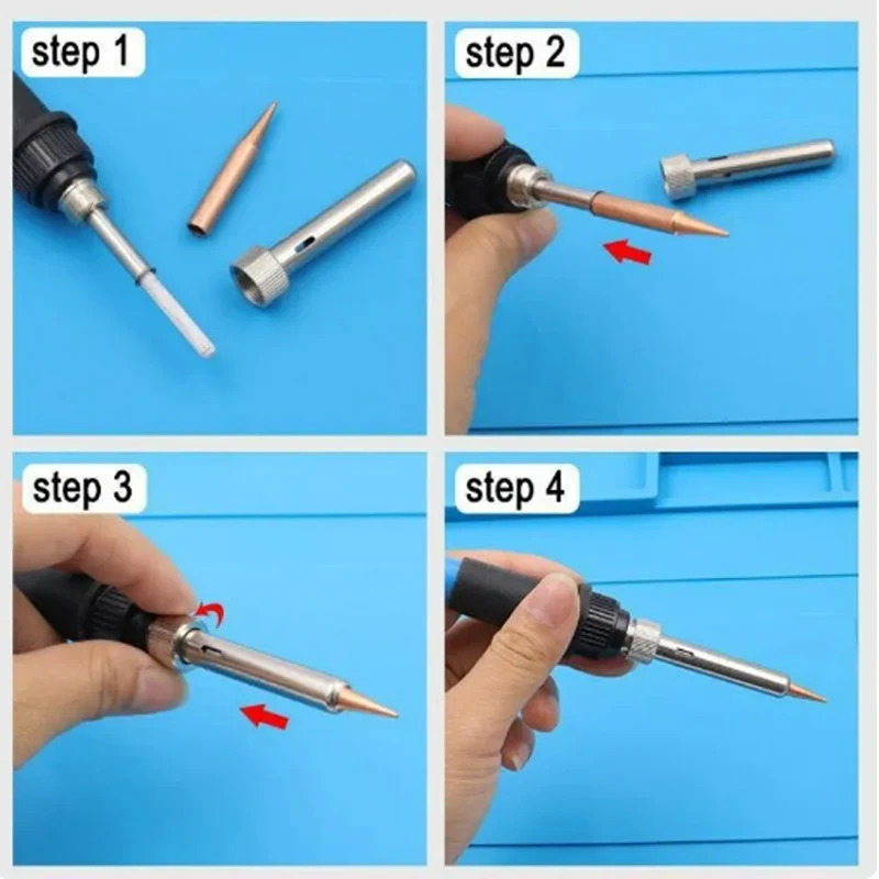 Soldering Iron 5pcs 900M-T Pure Copper Soldering Iron Tips Lead-Free Welding Solder Tip For Welding Equipment Supplies