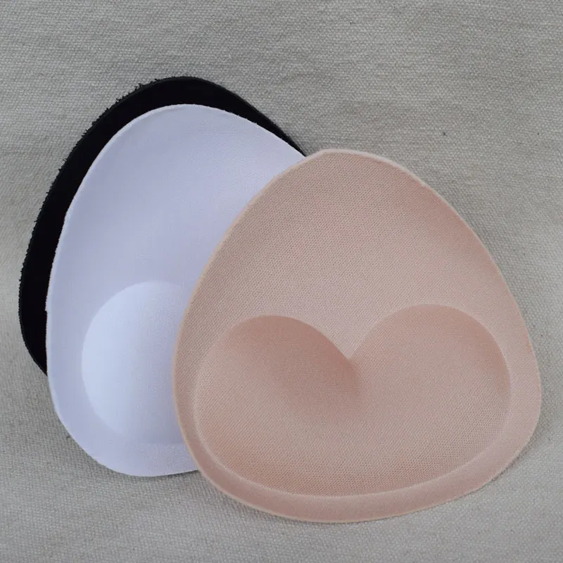 Triangle Bra Pads, Thin Top Thick Bottom Swimwear Inserts for